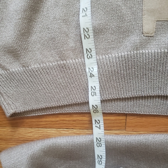 Phillipe Marques sz 12 sweater skirt set USA Made tan embellished sweater - Picture 9 of 12